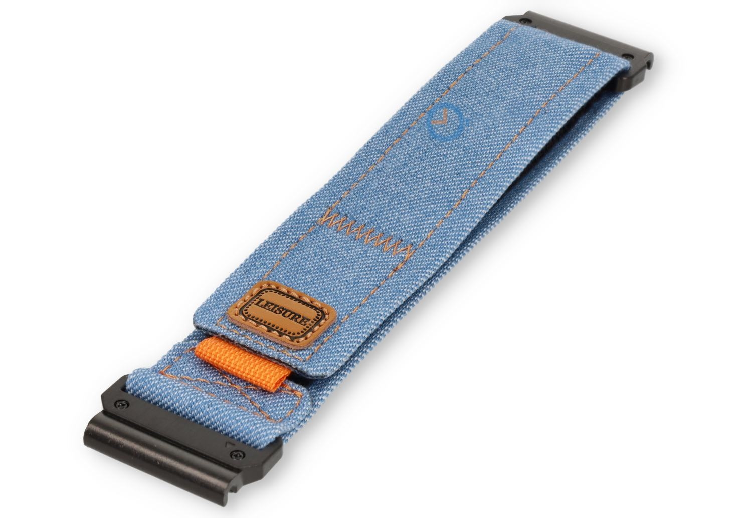 Hellblaues Denim Garmin Fenix X Band - 26mm - Klettverschluss