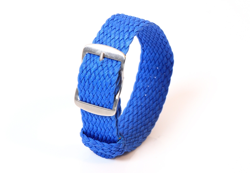 Perlon Uhrenarmband 20mm royalblau