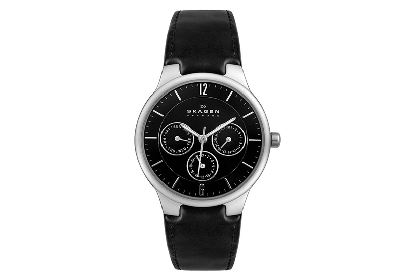 Skagen Uhrenarmband 331XLSLB Krokoleder