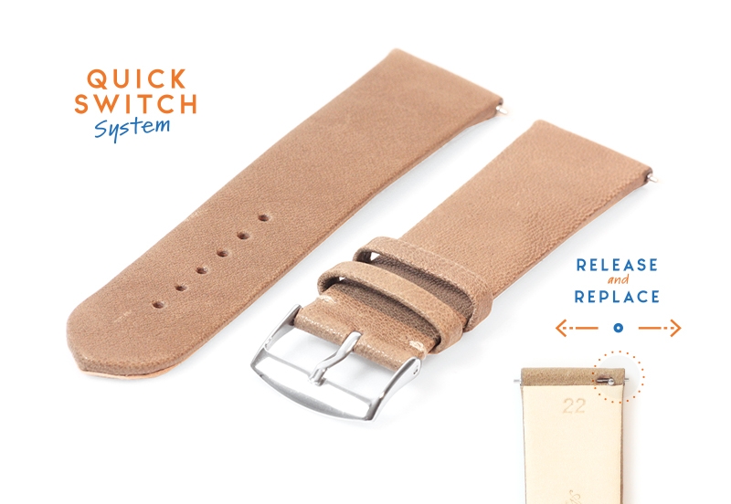 Uhrenarmband 22mm braun Leder