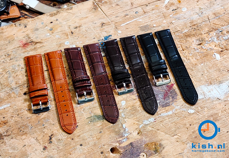 Premium horlogebandjes alligator leer