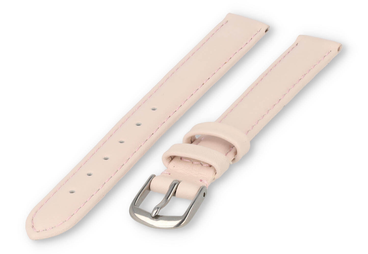 XL glatt Lederband - 12mm - pastellrosa