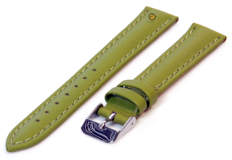 Uhrenarmband 12mm Grün Kalbsleder