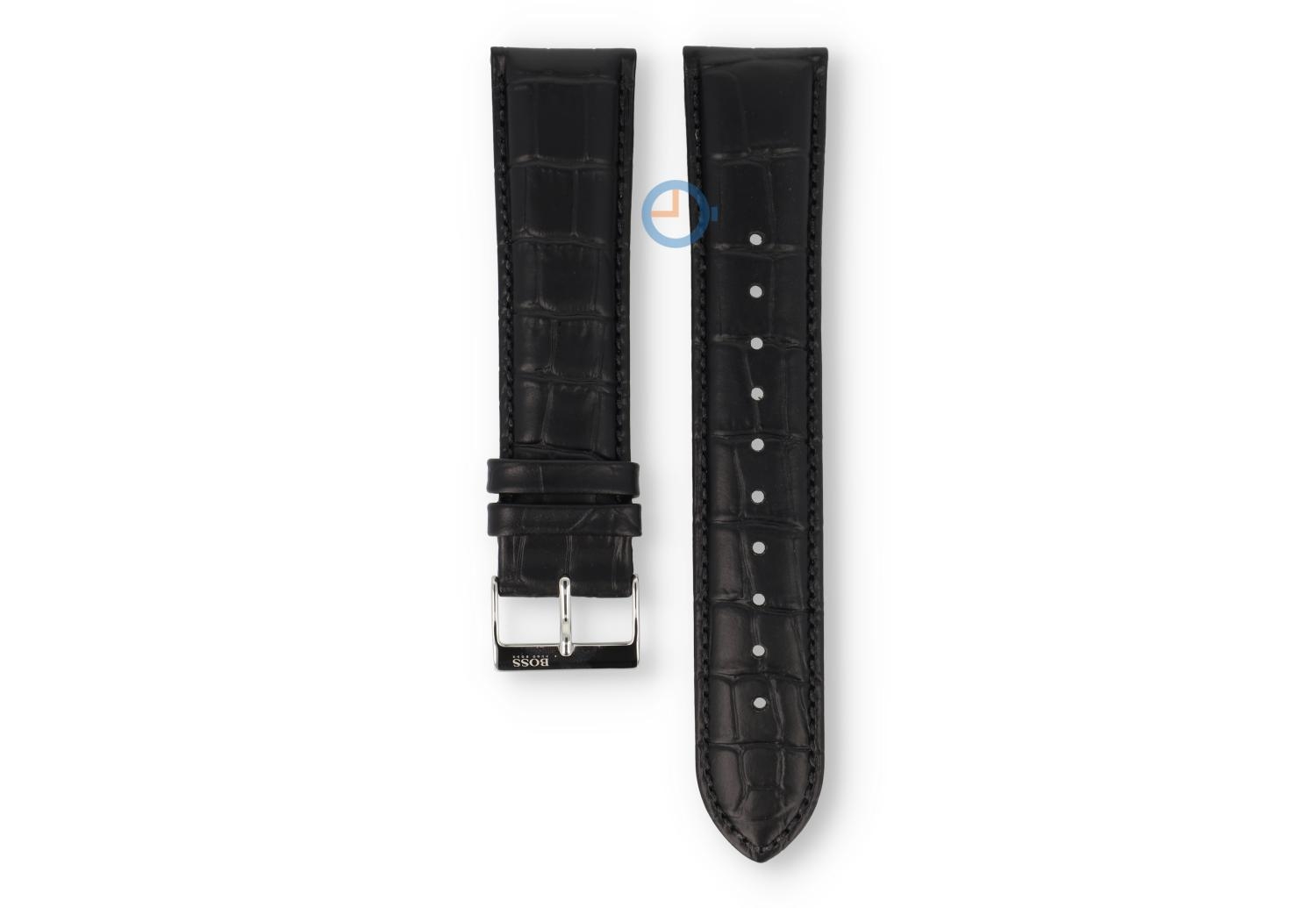 Hugo Boss 22mm Uhrenarmband - schwarz Kroko