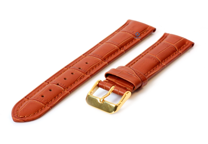 Luxus Edox Uhrenarmband hellbraunes Leder - gold - 20mm