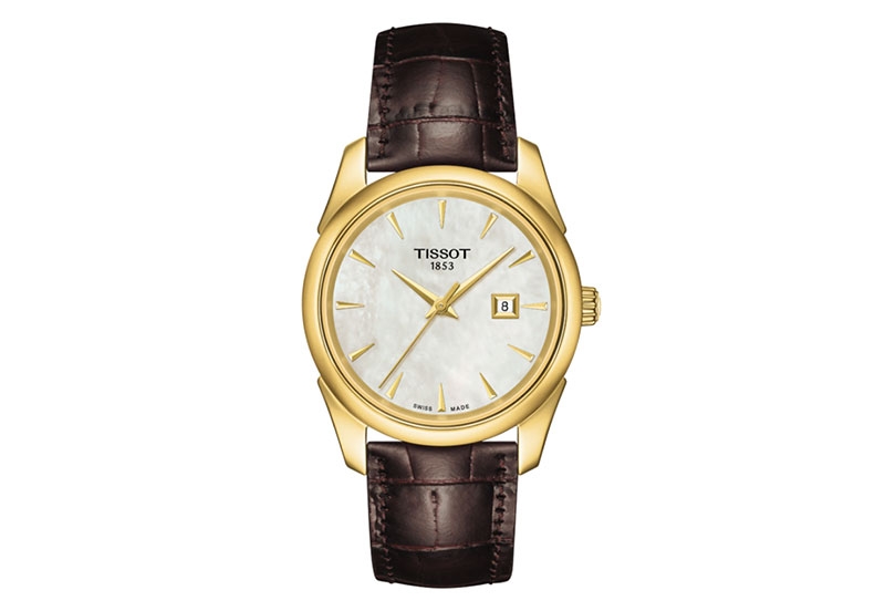 Tissot Uhrenarmband T9202101611100 braun Leder