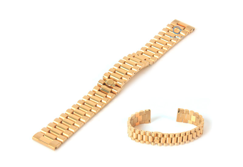 Uhrenarmband 18mm gold Stahl
