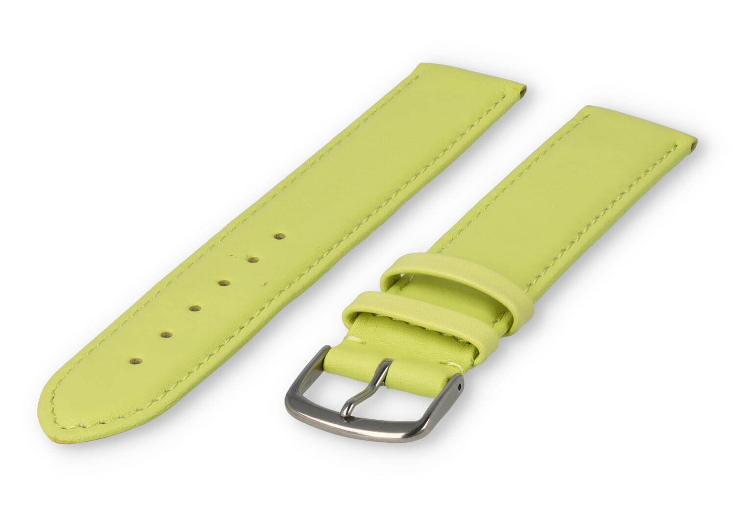 XL glatt Lederband - 22mm - Limette