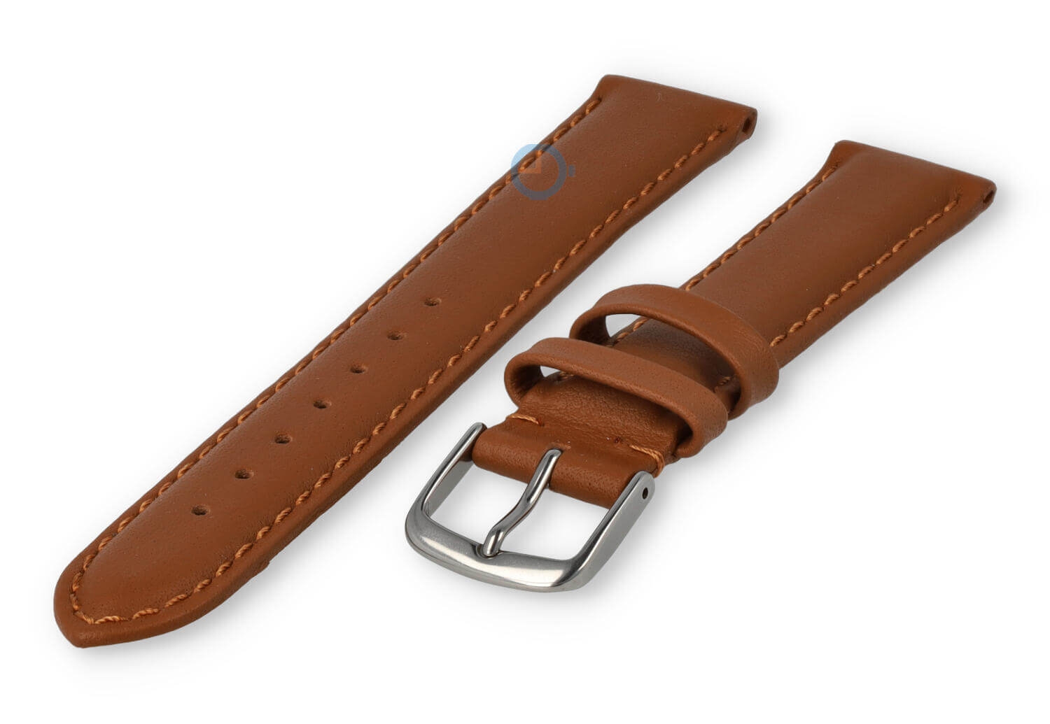 Ungerade Größe Uhrenarmband Leder - 17mm - cognacbraun