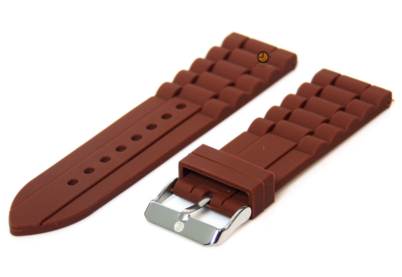 Silikon Uhrenarmband 24mm Braun