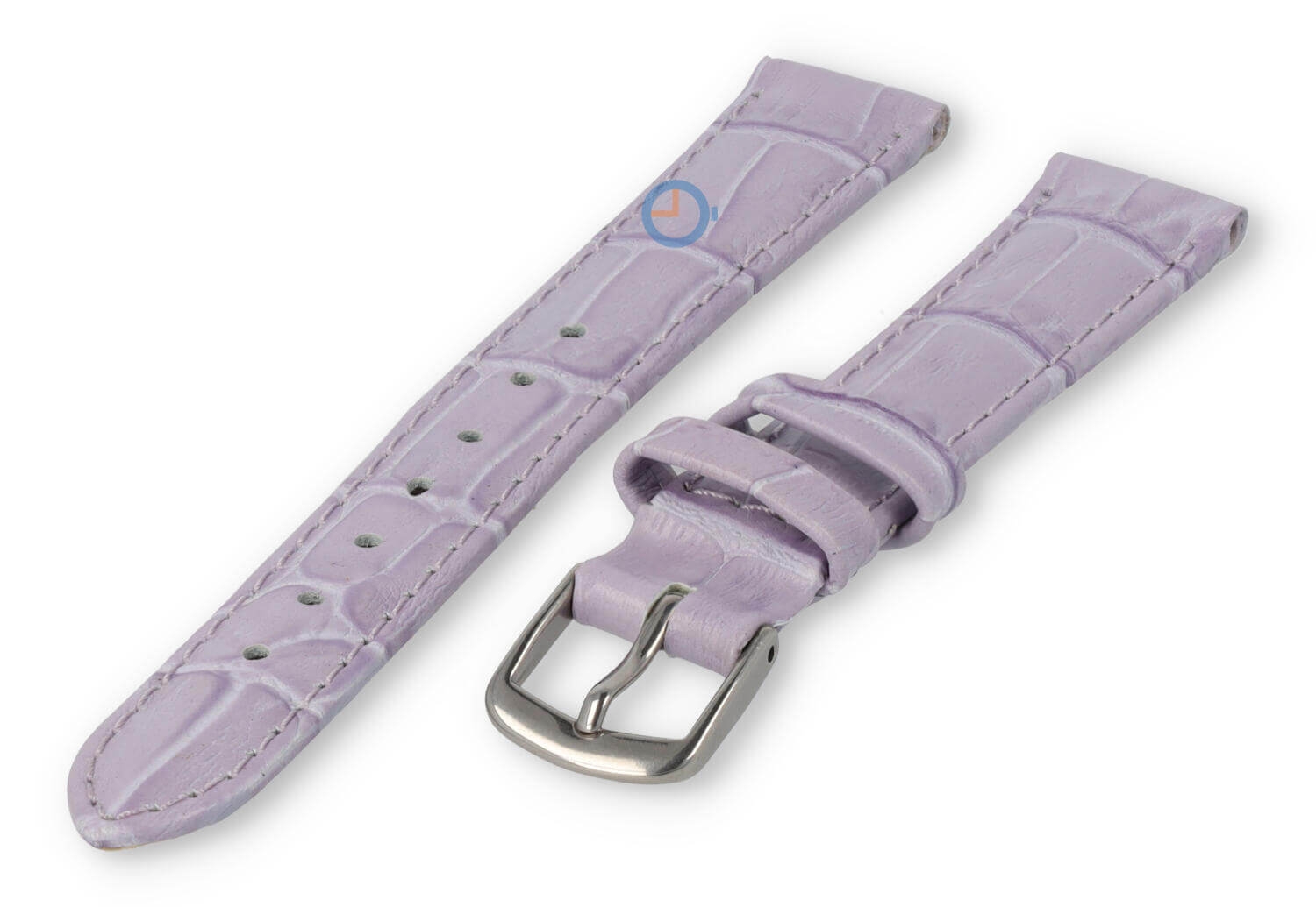 Lederband mit Krokoprägung - 12mm - lavendel