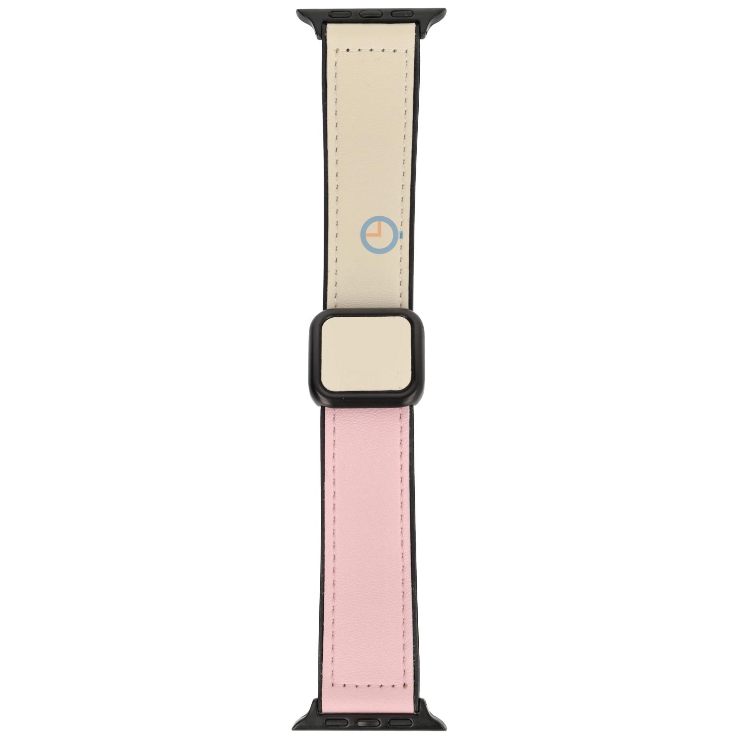 Luxus Leder band Apple 41mm - Soft Pink Cream
