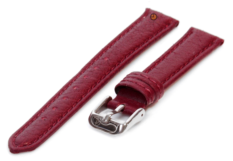 Uhrenarmband 14mm bordeaux Bisonleder