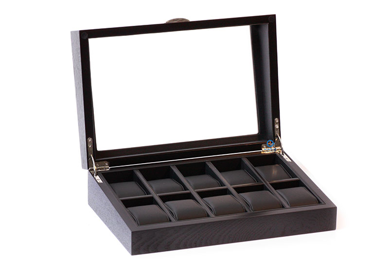 Holz Armbanduhrenbox fÃ¼r 10 Uhren-Eiche Matt