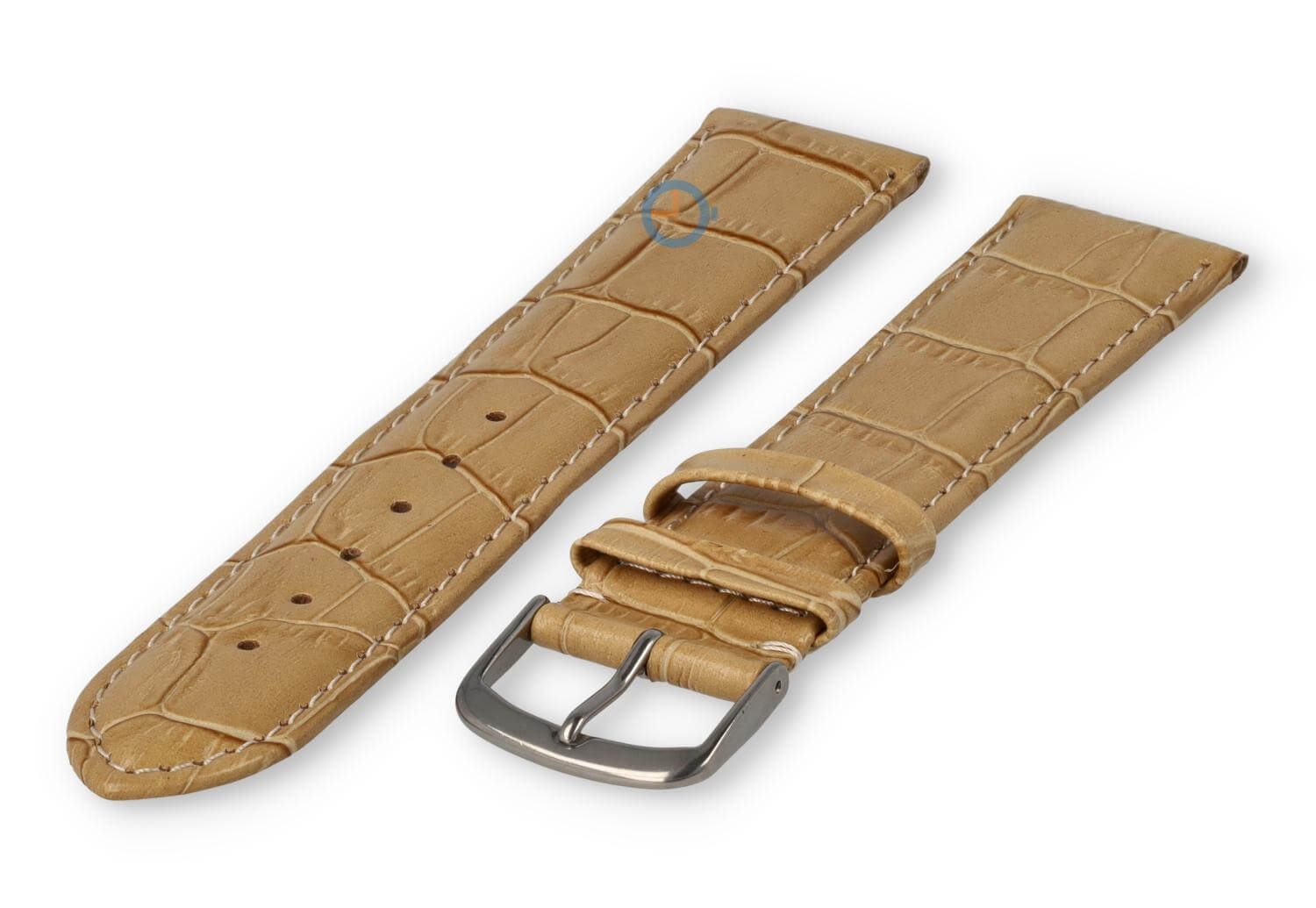 Leicht gepolstertes XL Uhrenarmband - 22mm - sand