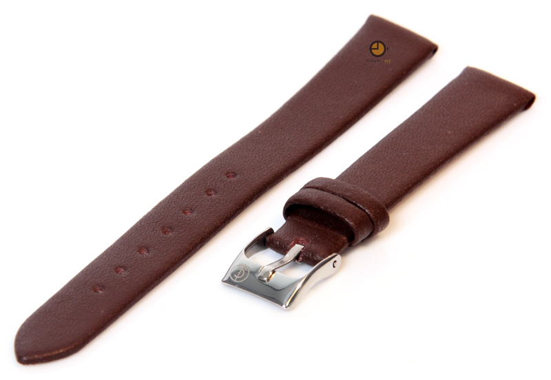 Uhrenarmband 14mm Dunkelbraun nahtloses Leder