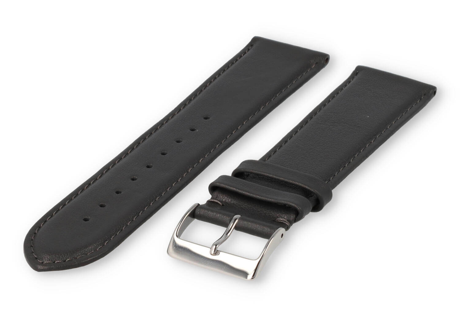 XL glatt Lederband - 24mm - dunkelgrau