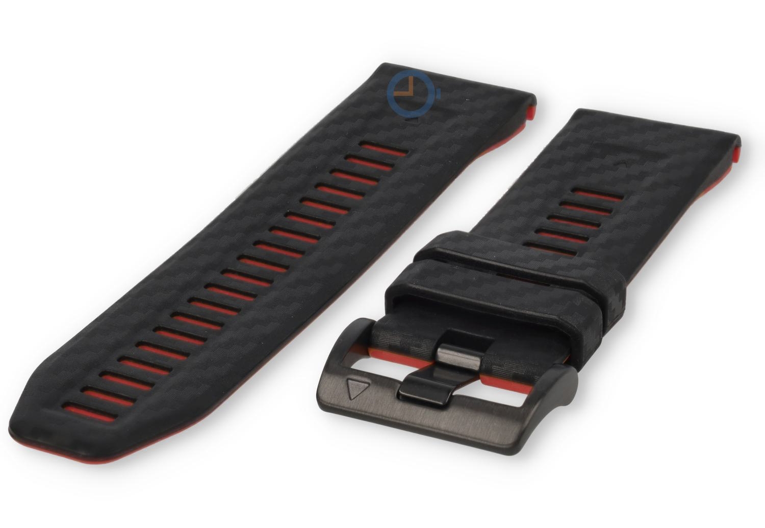 Karbon-Look Band Garmin Fenix 8 (51mm) - schwarz-rot