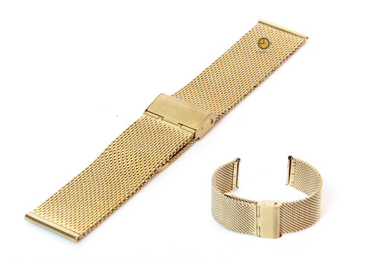 Uhrenarmband 24mm Gold MailÃ¤nder Stahl
