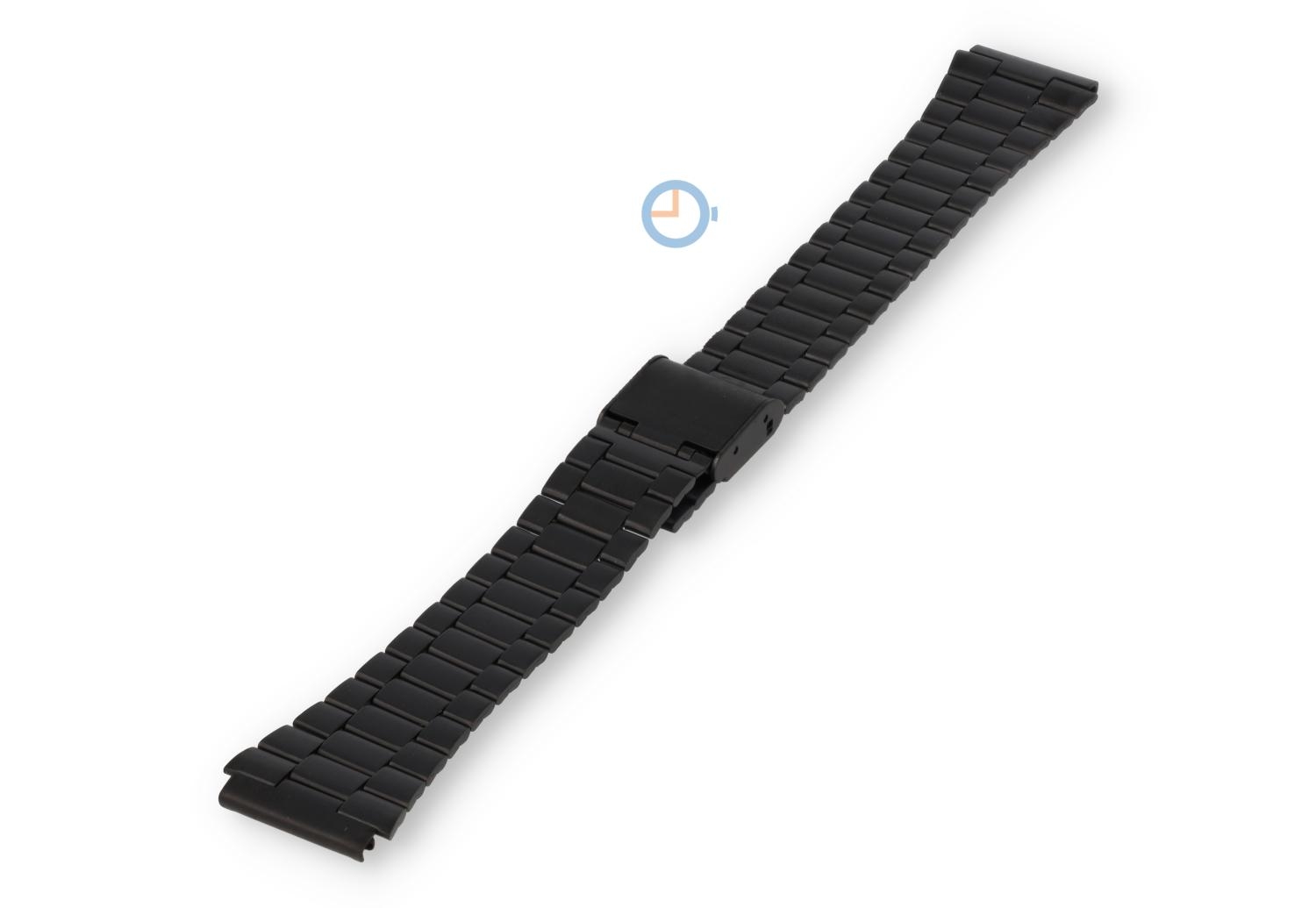 Retro Armband von Stahl 18mm - schwarz