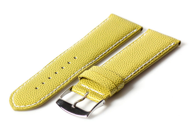 Uhrenarmband 24mm Grün Leder