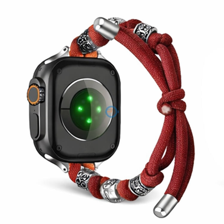 Apple watch Bohemian Band mit Charms (44-45-46-49mm) - rot