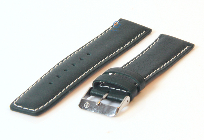 Uhrenarmband 24mm dunkelgrün Leder