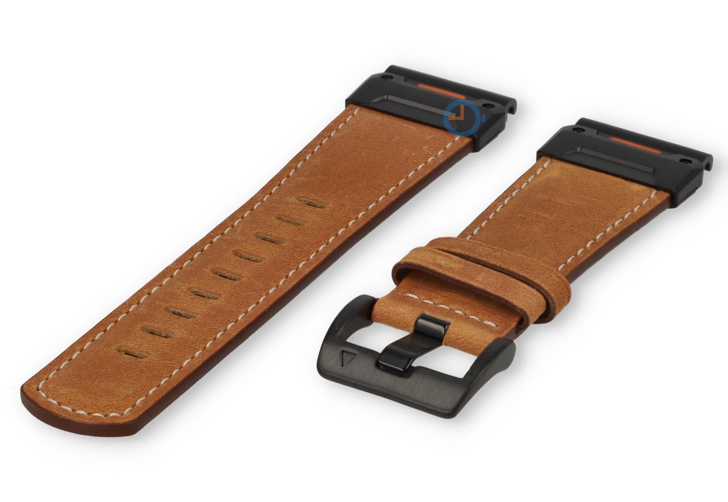 Garmin Fenix 6X Armband - braunes Leder