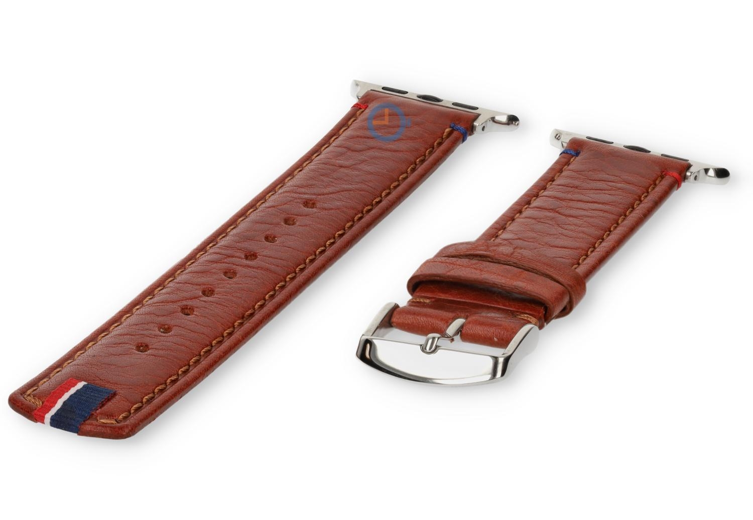 Luxus Leder band Apple Watch 45mm - Cognac