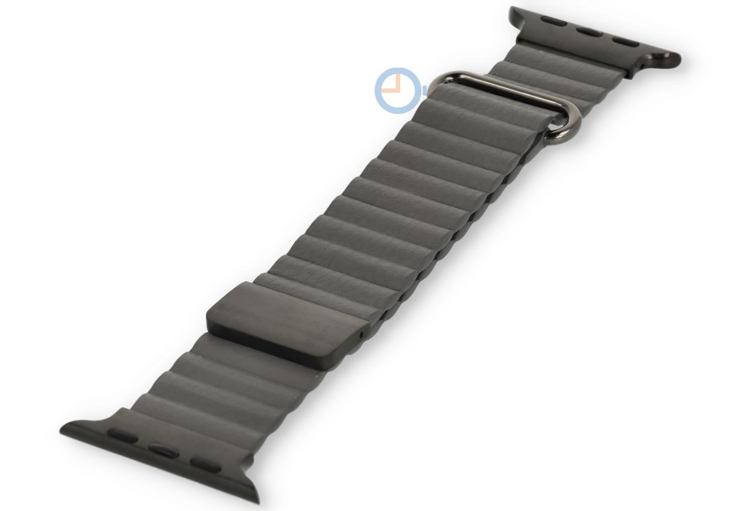 Leder Band mit Magnet für Apple Watch 41mm - grau