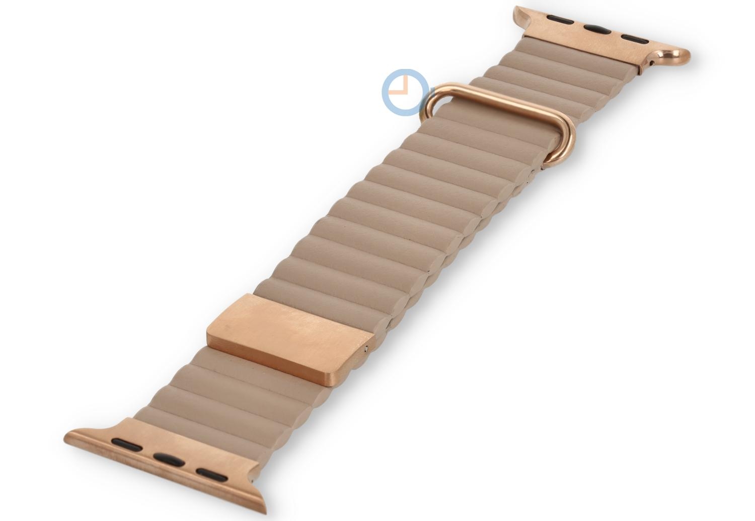 Leder Band mit Magnet für Apple Watch 41mm - nude