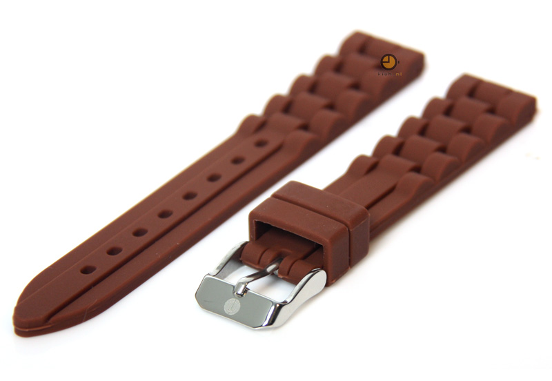 Silikon Uhrenarmband 16mm Braun