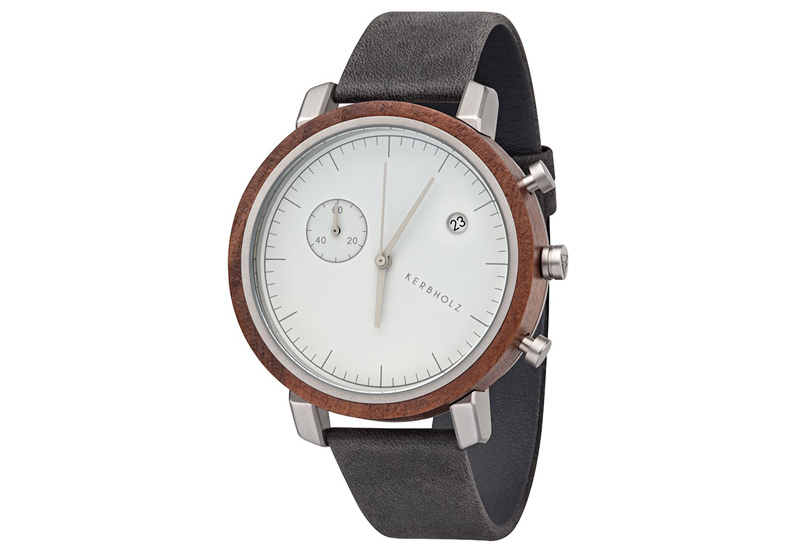 Kerbholz Franz Uhrenarmband walnut/asphalt