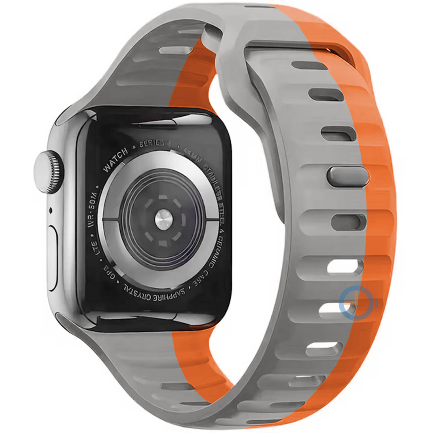 Silikon armband Apple Watch 45mm - grau orange