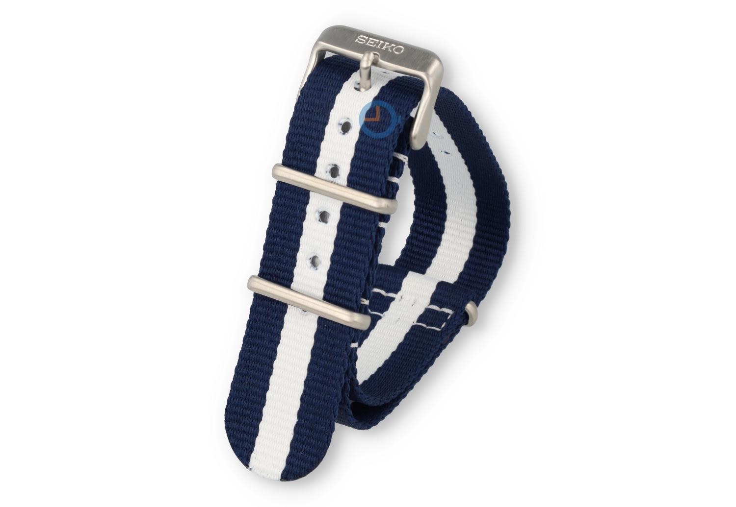 Seiko 5 Sports Nato band - 22mm - Navy White