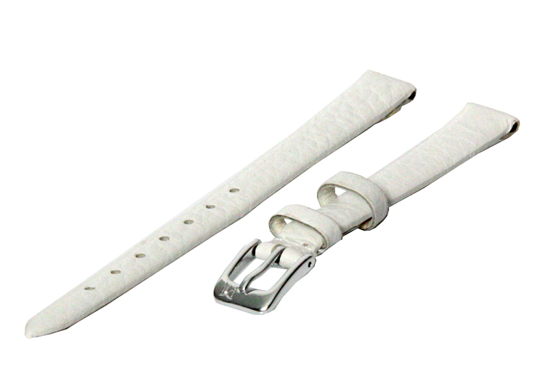 Uhrenarmband 12mm Weiß Leder