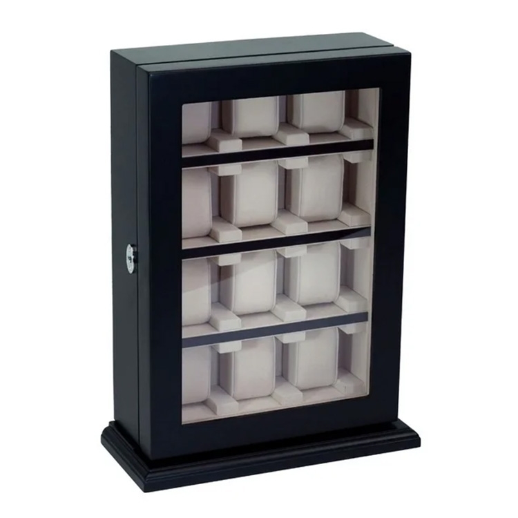 Vitrine für 12 Uhren - schwarzes Finish