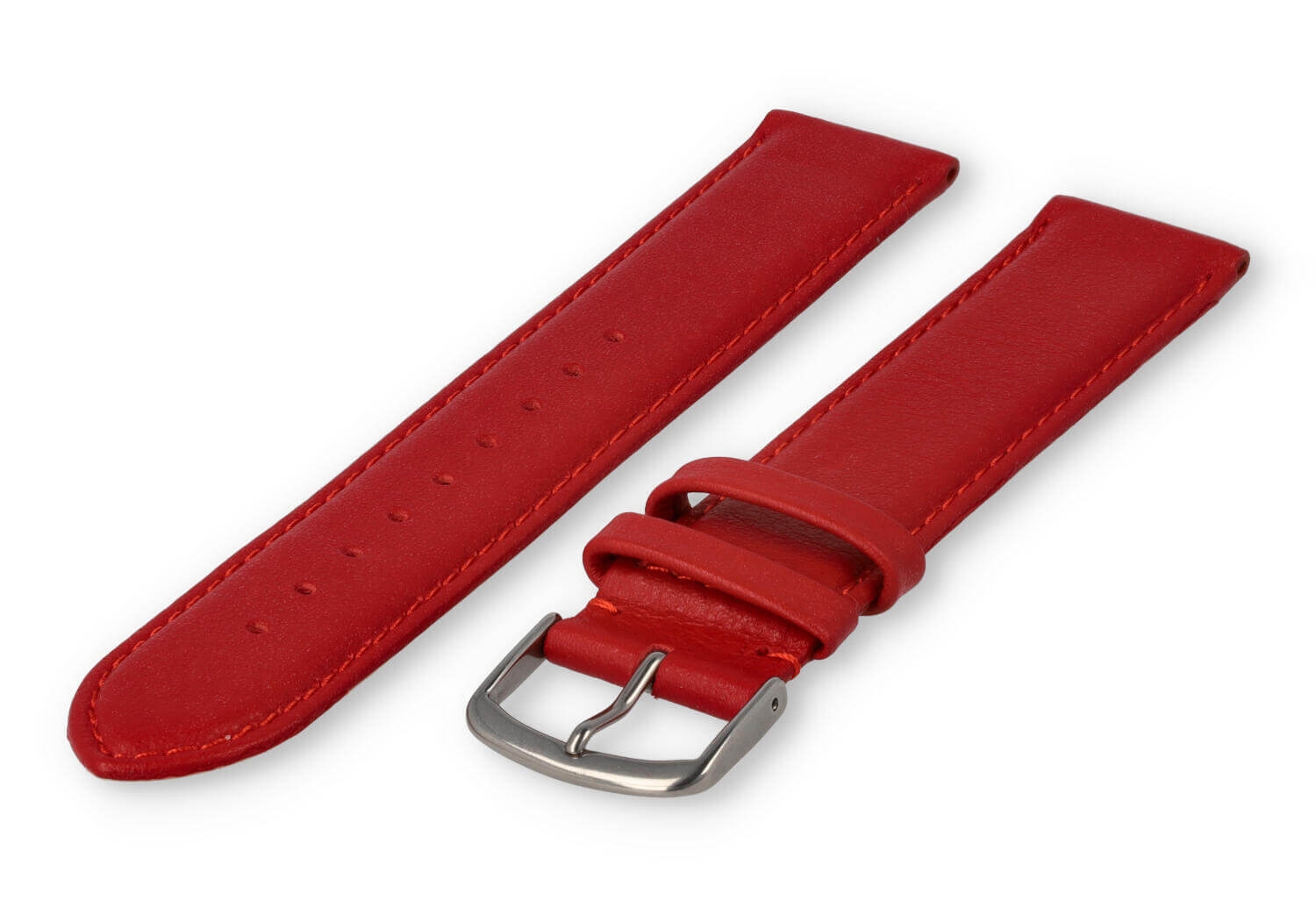 XL glatt Lederband - 20mm - dunkelrot