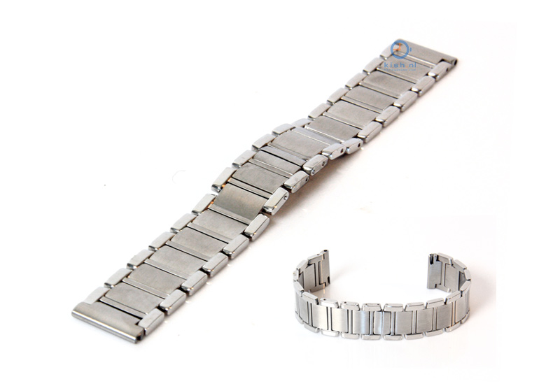Uhrenarmband 20mm silber Edelstahl