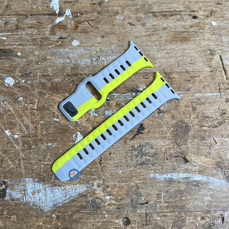 Silikon armband Apple Watch 45mm - grau grün