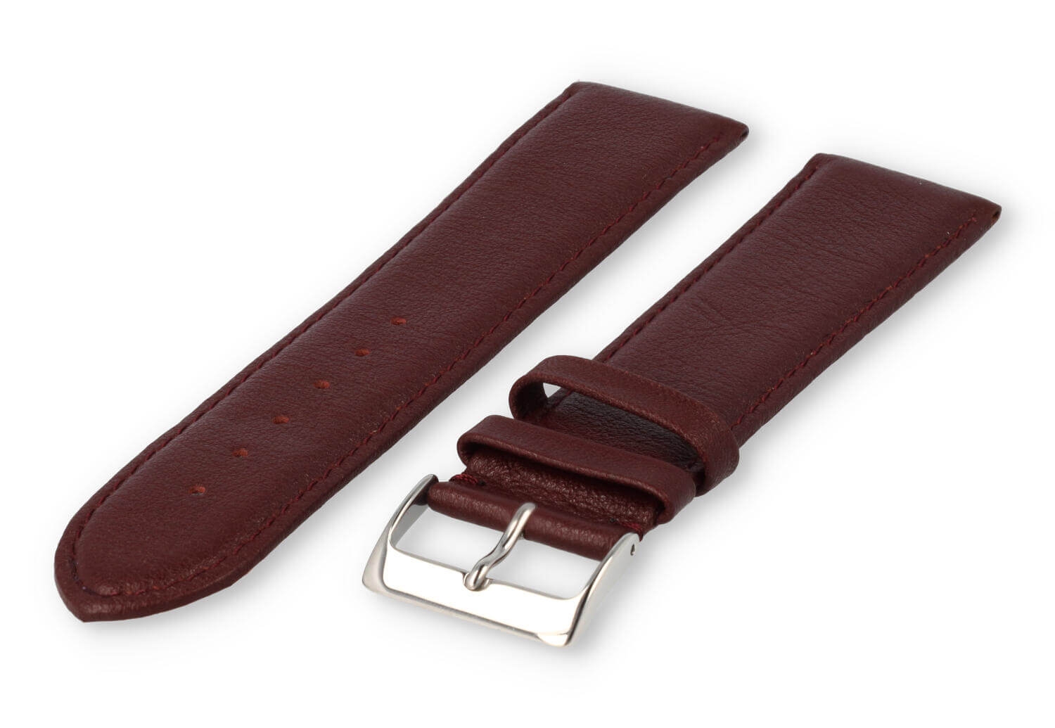 XL glatt Lederband - 26mm - bordeaux