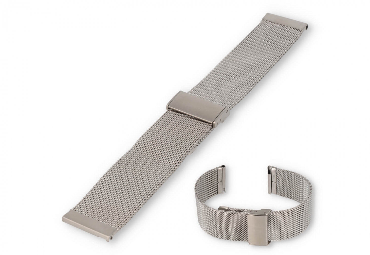 Uhrenarmband 22mm Mailänder Silber - Quick Switch (FEIN)