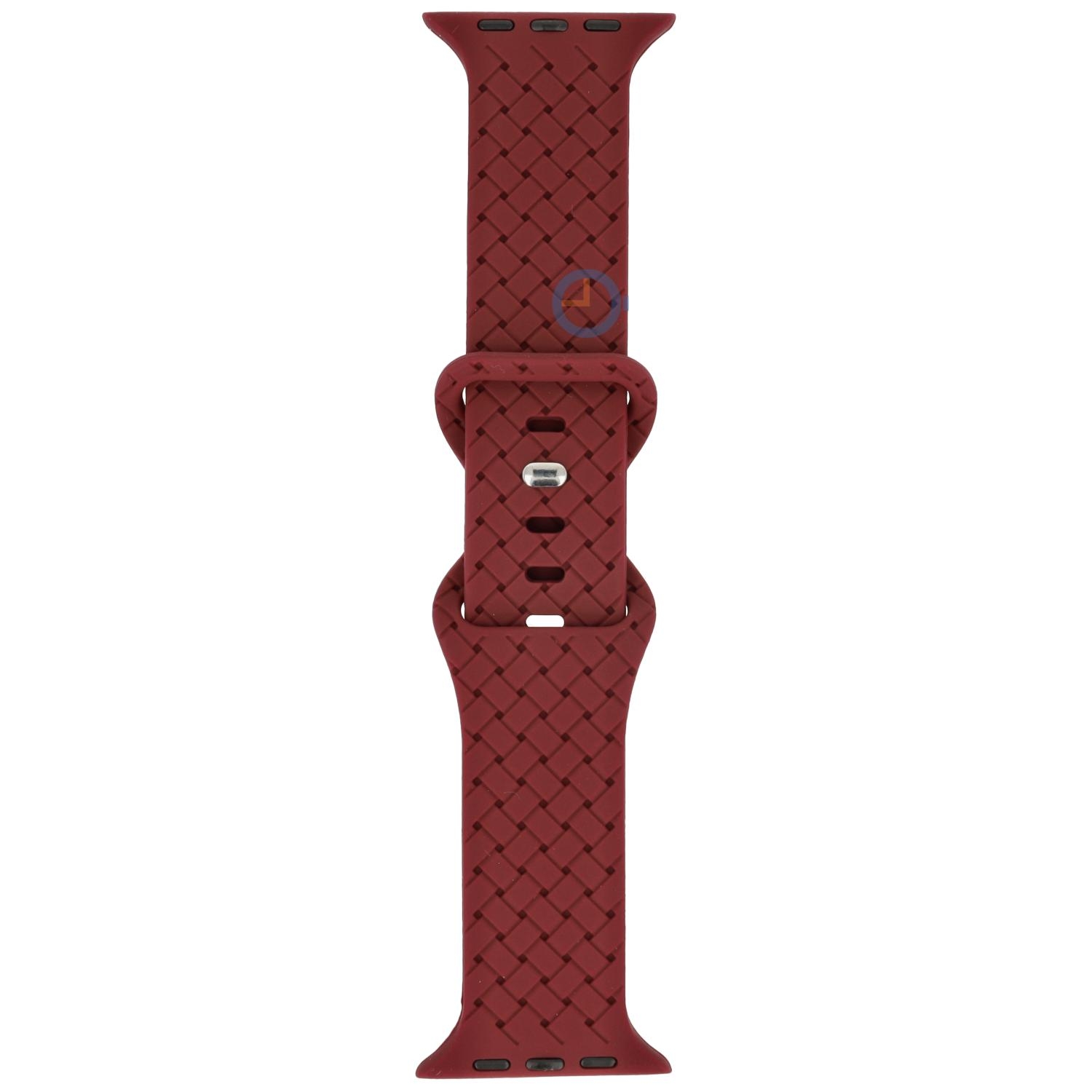 Silikon Flechtarmband - Apple Watch 41mm - bordeaux