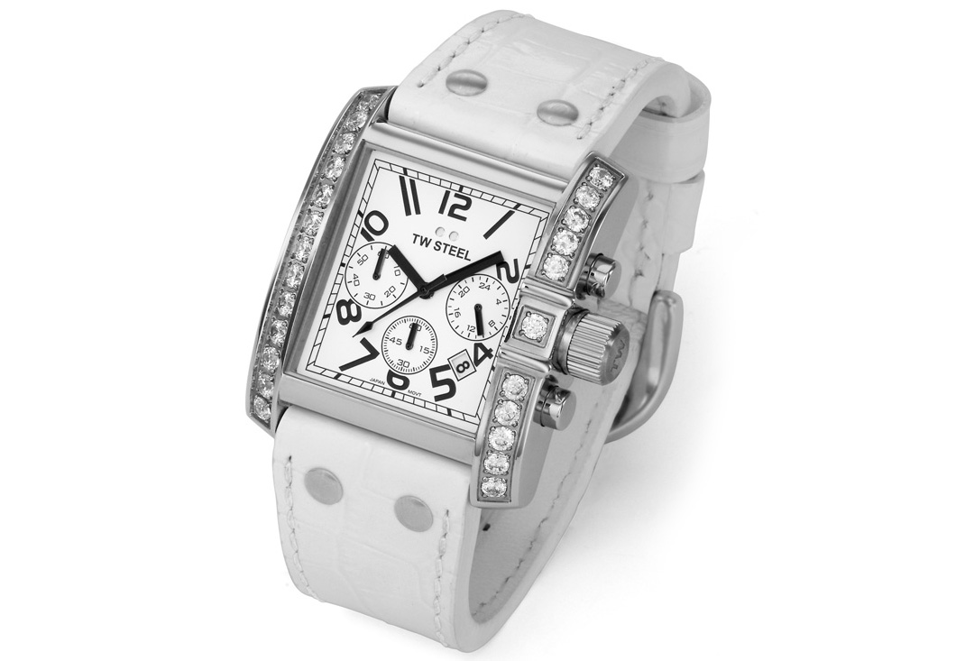 TW STEEL Uhrenarmband TW118 weiß (26mm)