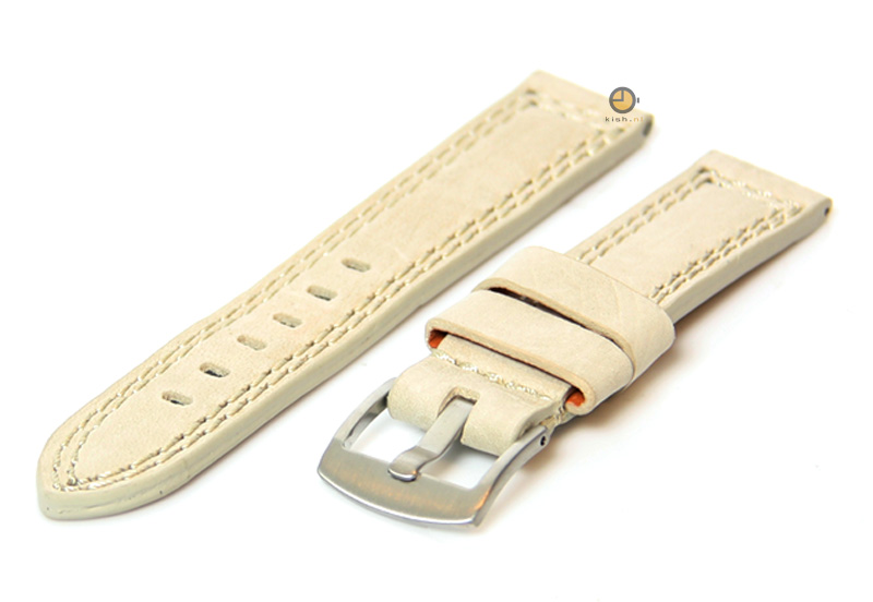 Uhrenarmband 20mm Weiß Leder