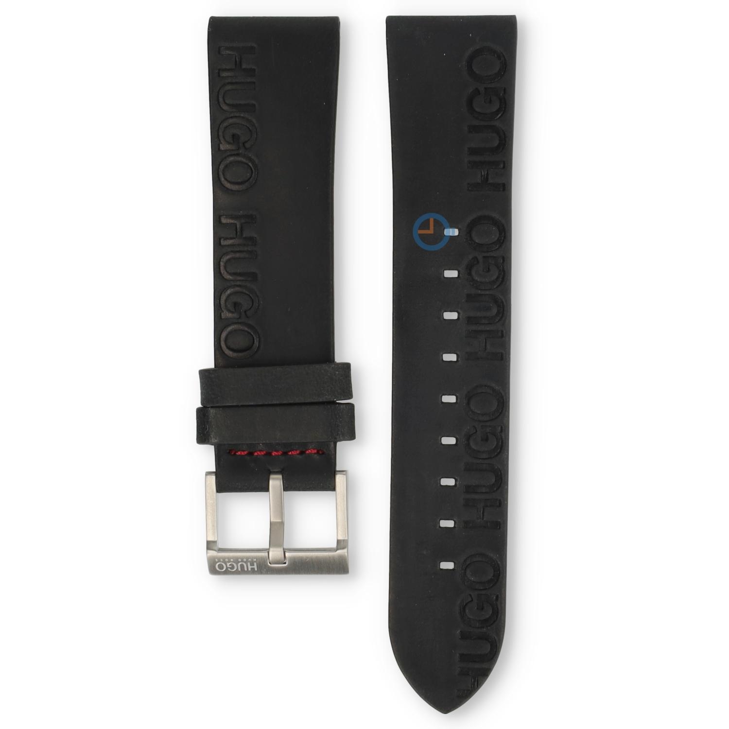 Hugo Boss 22mm Uhrenarmband - schwarz mit Logo