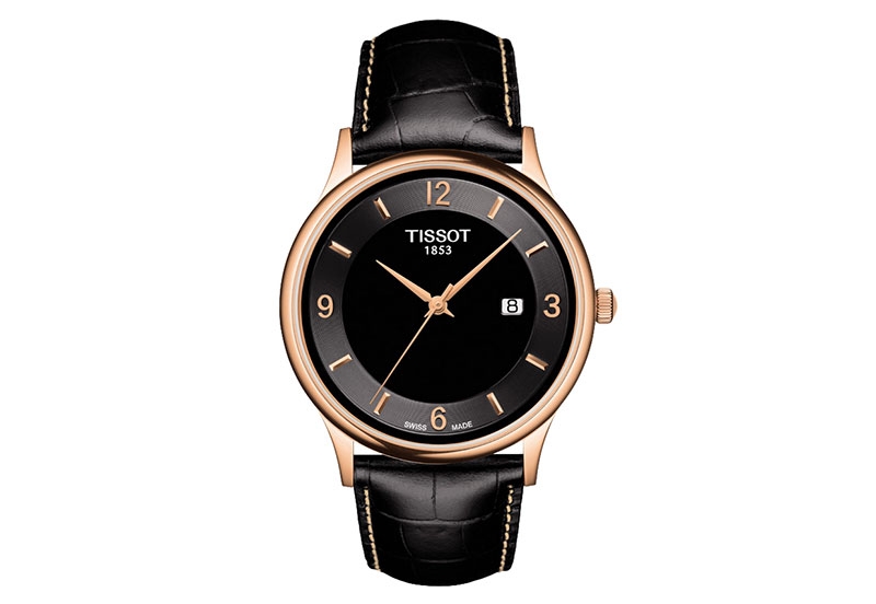 Tissot Uhrenarmband T9144107605700 schwarz Leder
