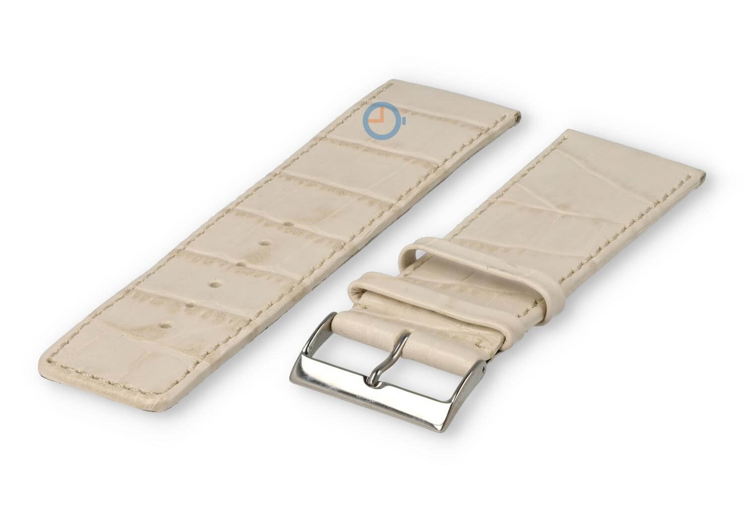 Luxus Kroko Uhrenarmband XL - 30mm - creme