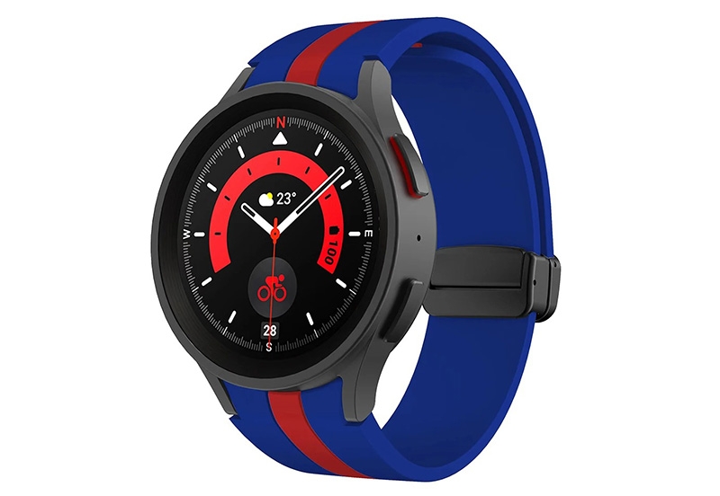 Samsung Galaxy Watch 5 Band - blau/rot - Magnetschließe