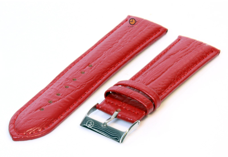 Uhrenarmband 24mm Rot Kalbsleder